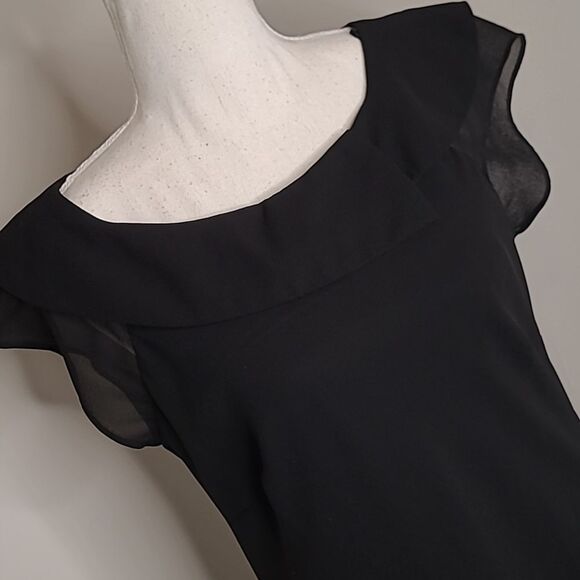 Pomponix sz 10 100% polyester black dress with lining - Picture 2 of 11